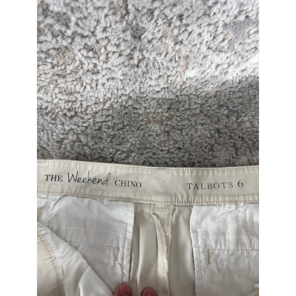 Talbots Size 6 The Weekend Chino Casual Ankle Khaki Pants Beige Womens - Picture 8 of 10